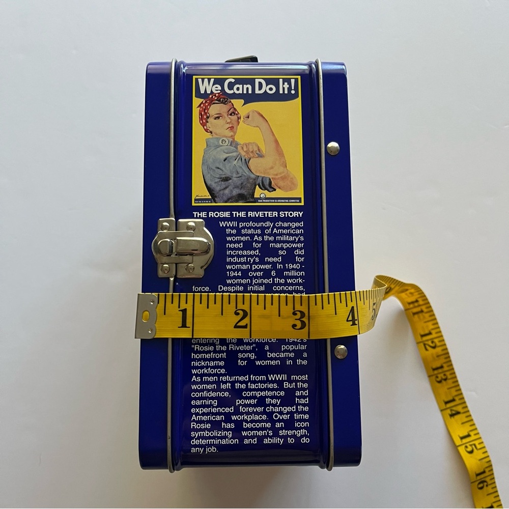 Rosie The Riveter Vintage We Can Do It American Classic World War II Lunch Box - Picture 9 of 12
